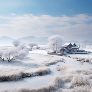 雪山，雪景，乡村07